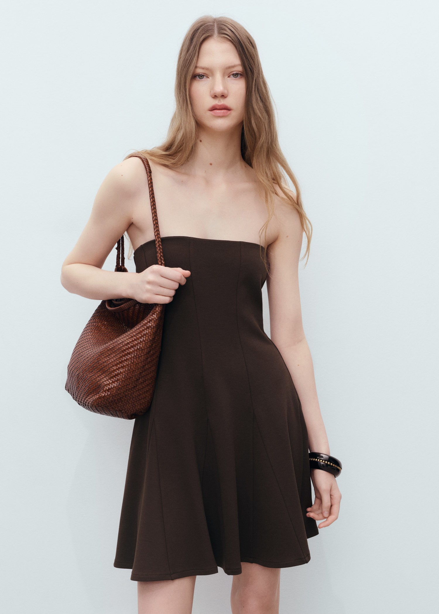 Pleated Short Dress