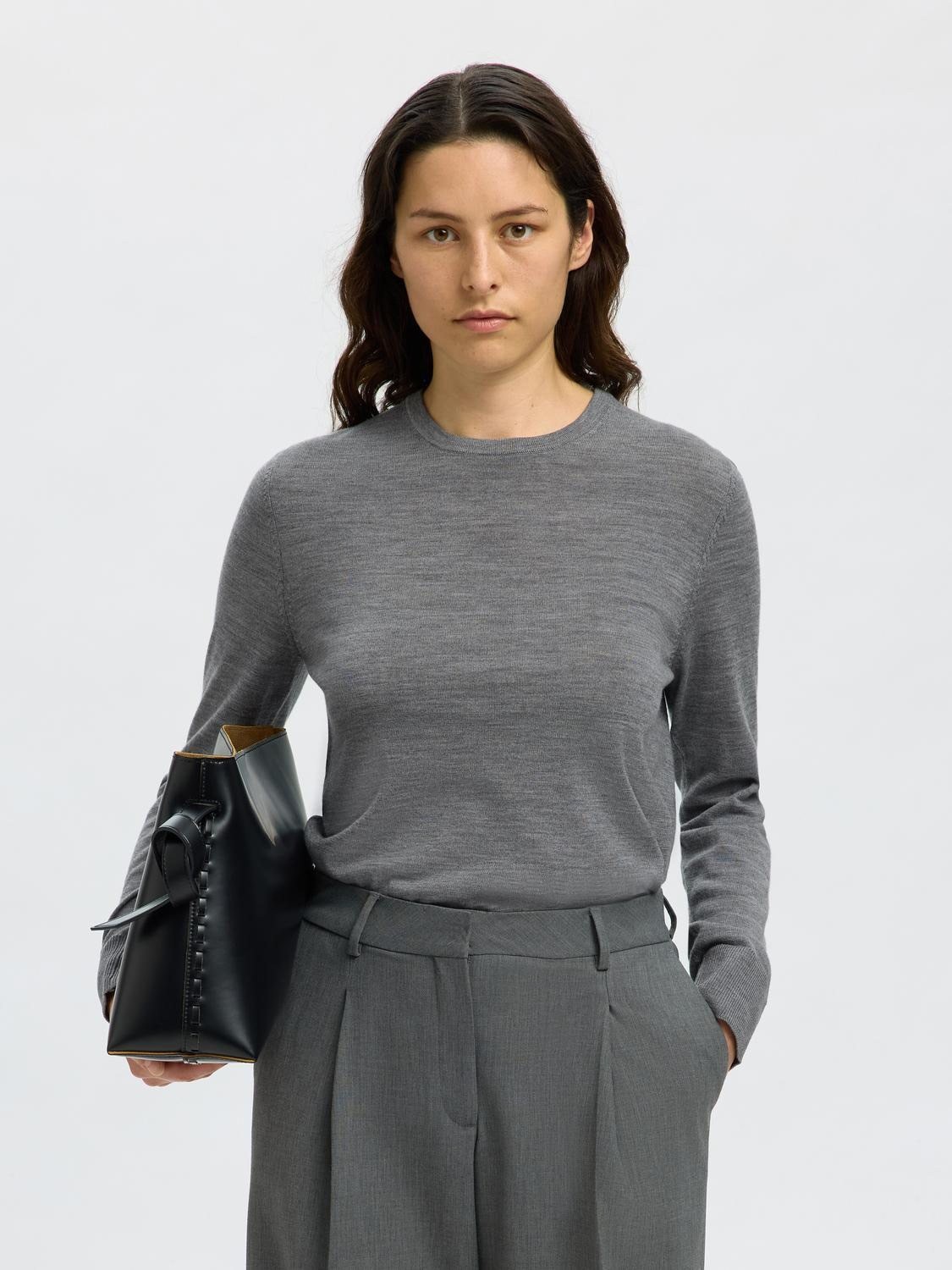 Slfthea LS Knit Merino Oneck Noos