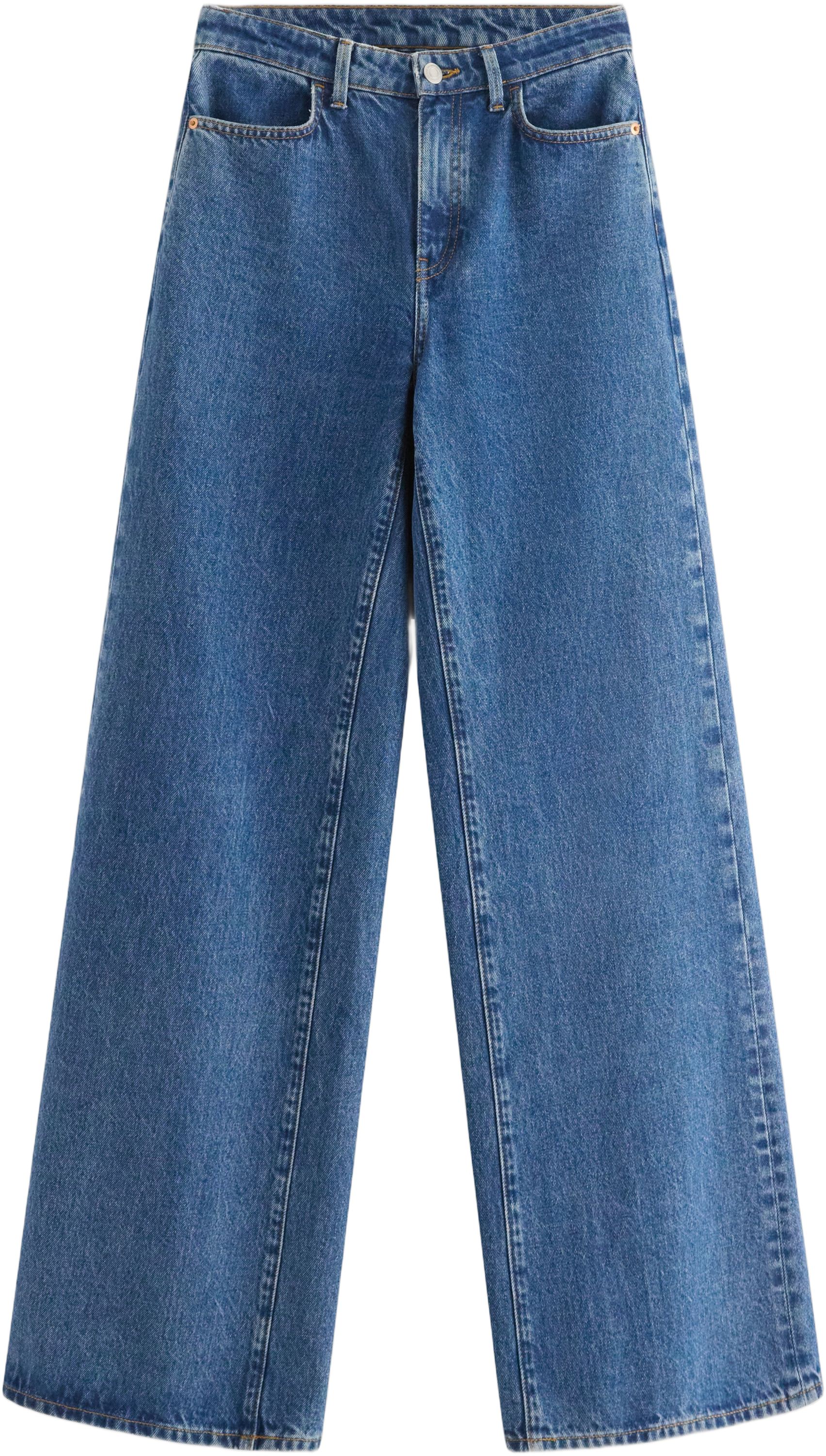 High Waist Jeans in Cotton Denim wi