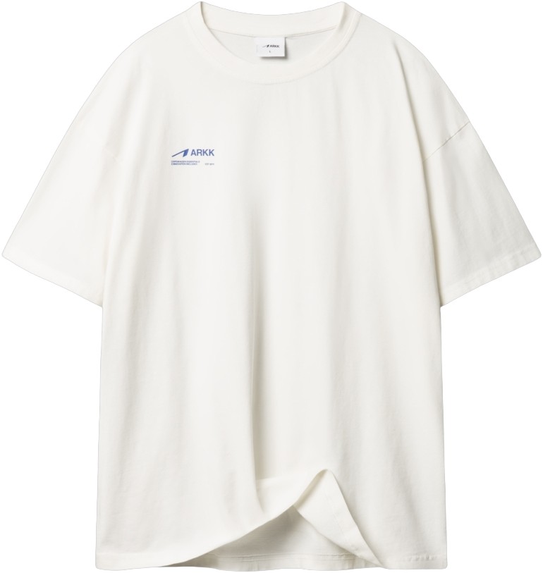 Arkk CPH Boxy Tee Off White Solid Blue