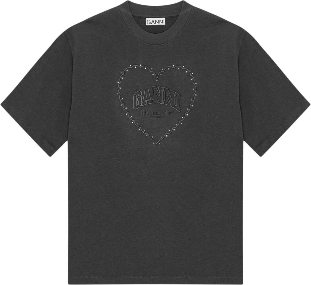 Heavy Cotton Drop Shoulder Heart T
