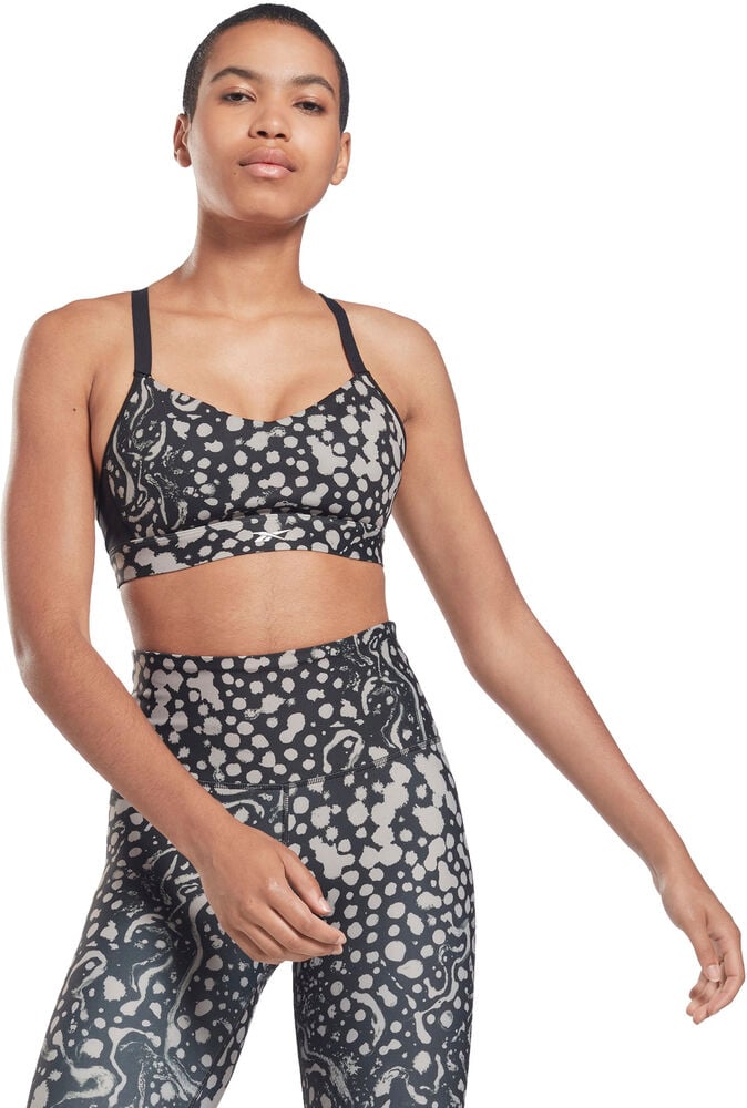 Lux Strappy Modern Safari Print Sports bh