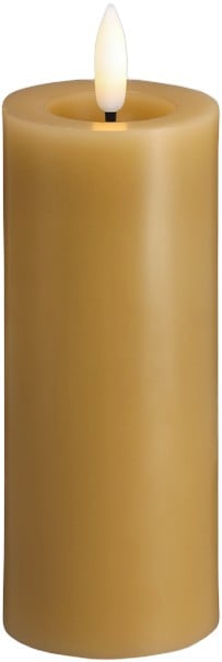 Moods & More LED Pillar Candles, Silk, Melted, Honey Musta