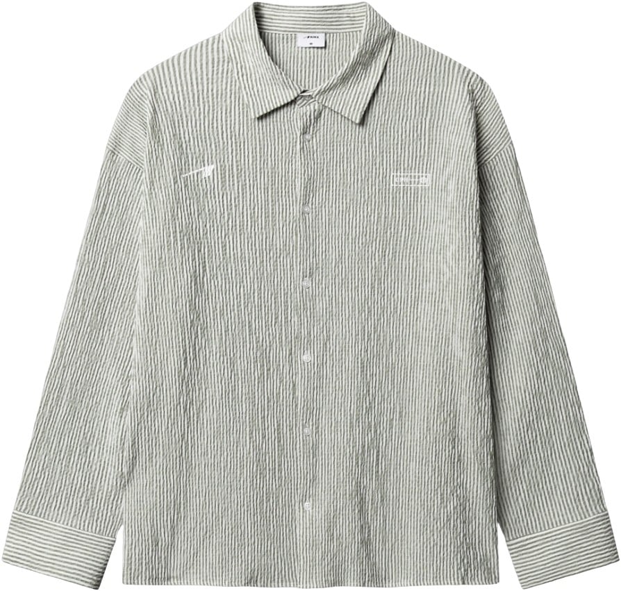 Arkk Logo Seersucker Shirt Khaki