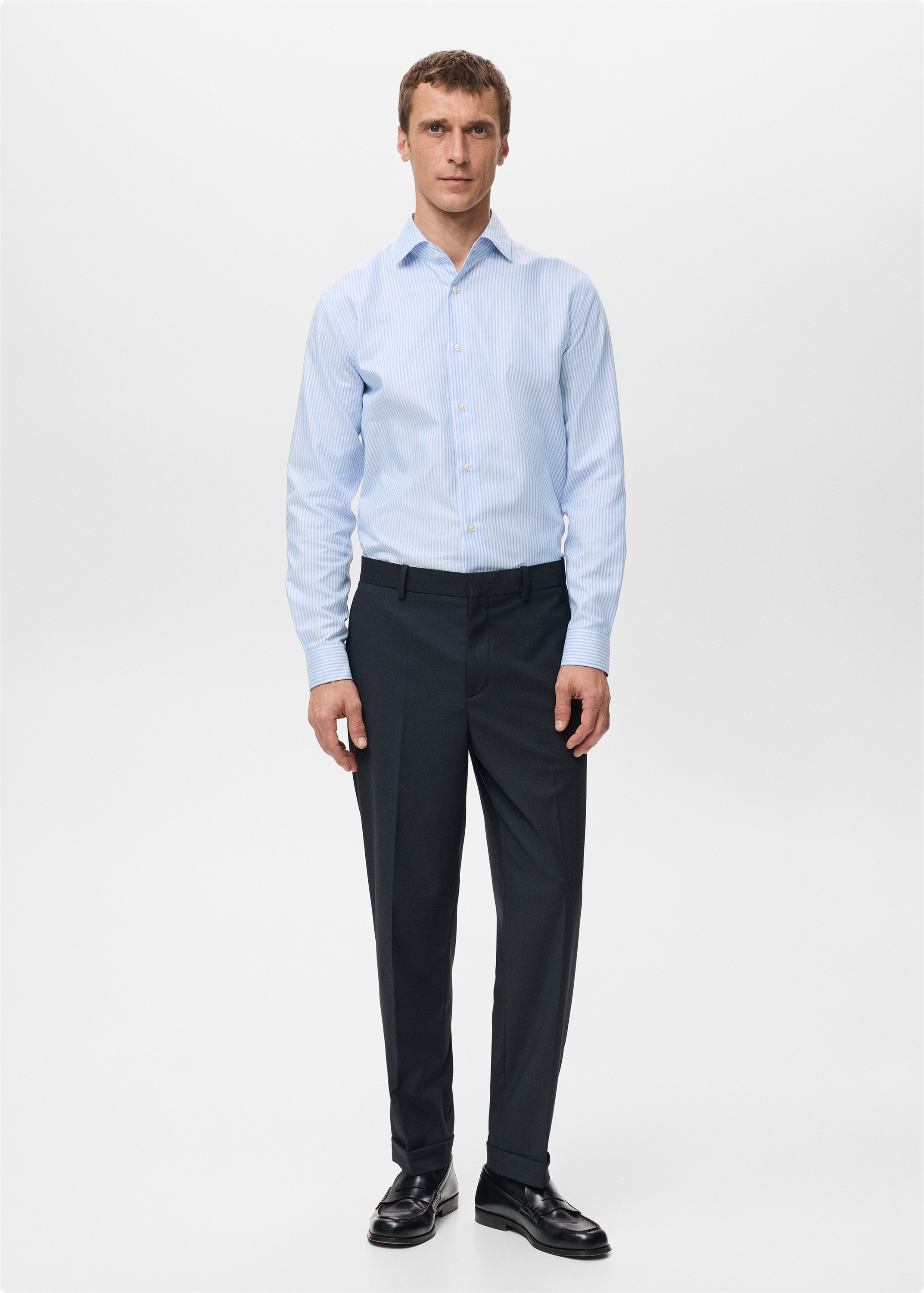 100% Cotton Slimfit Striped Shirt