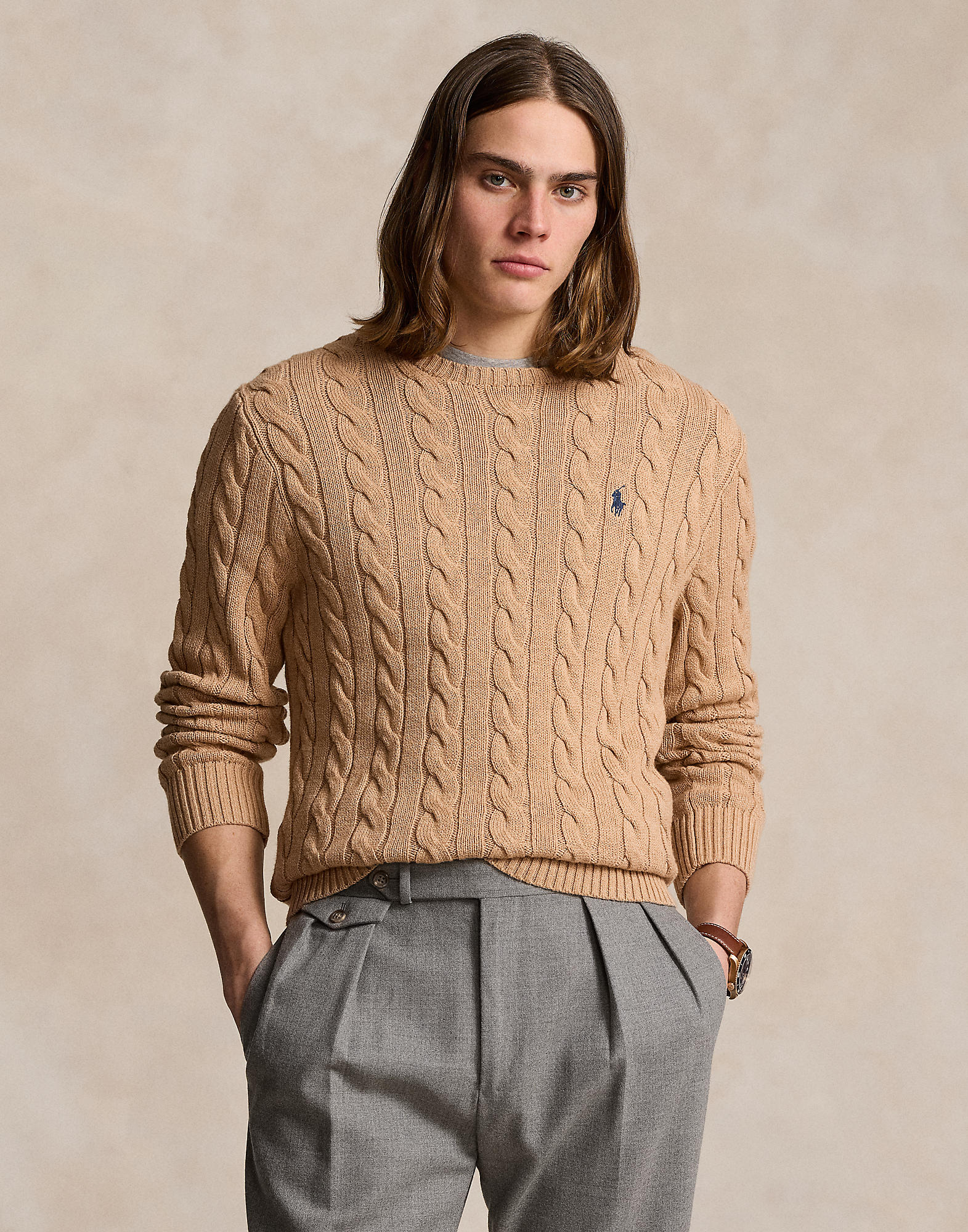 Cableknit Cotton Sweater