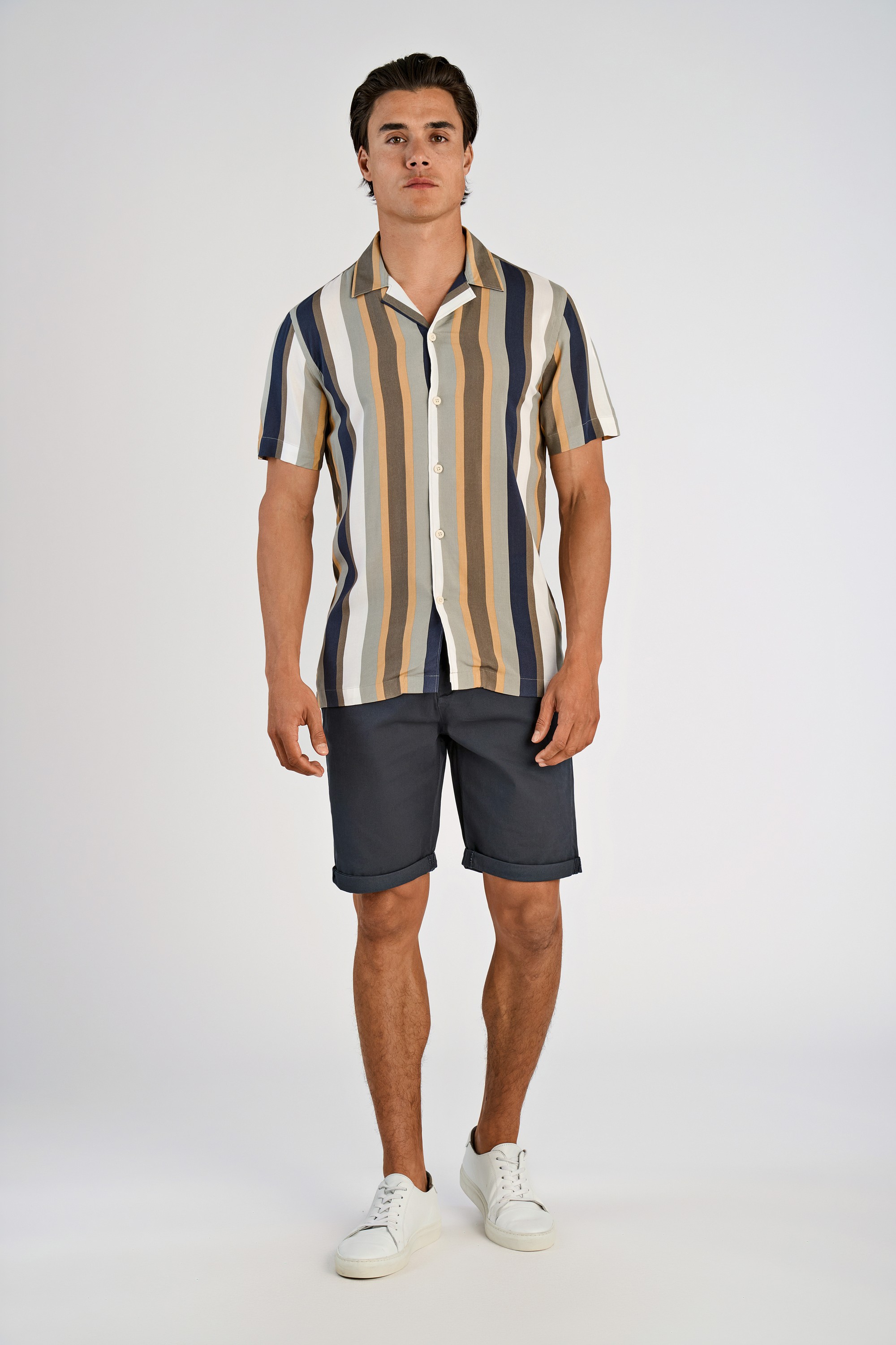 Bold Stripe Viscose Shirt S/S