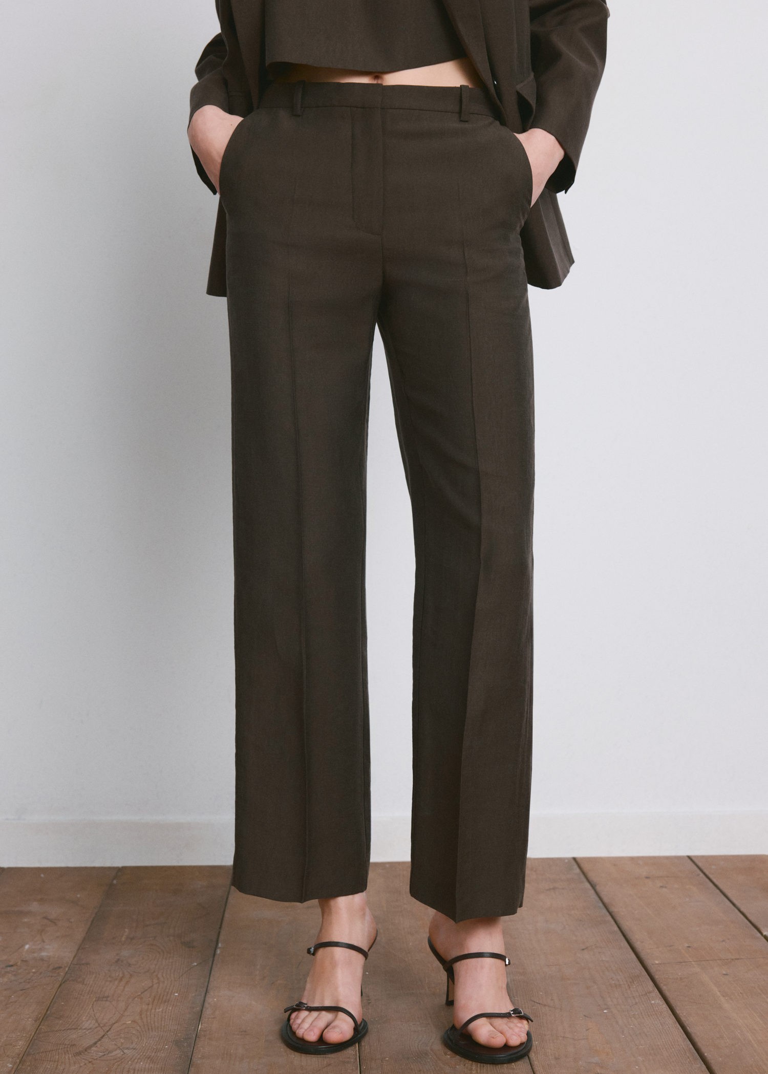 Midrise Lyocell Trousers