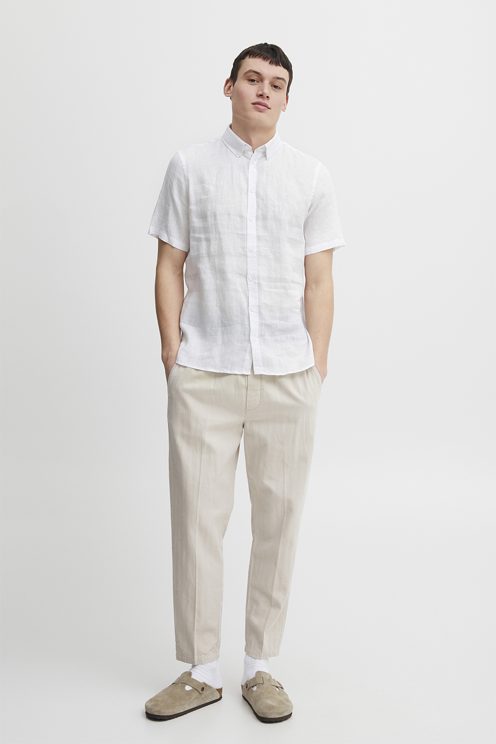 Cfanton 0071 SS 100% Linen Shirt