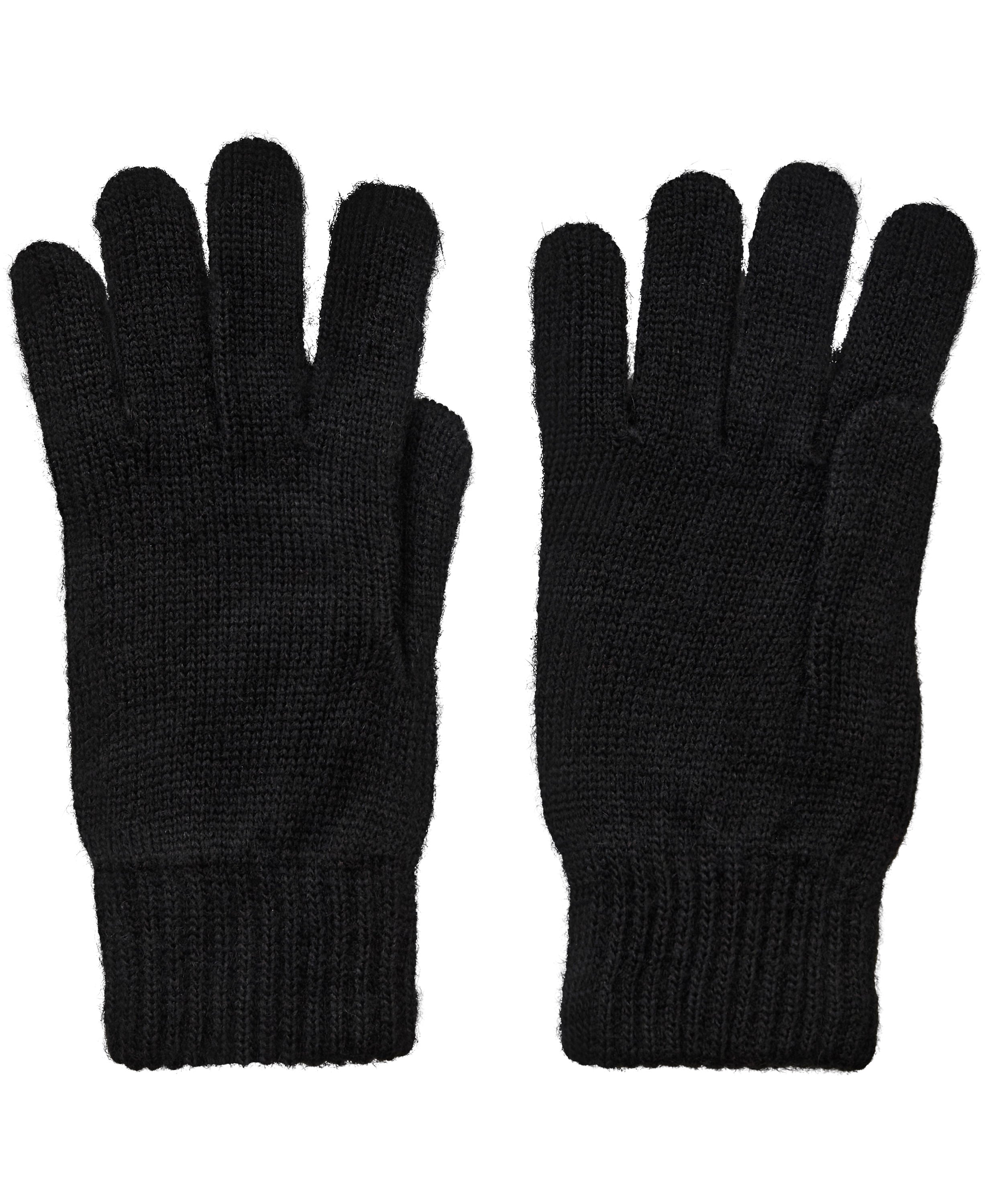 2 Pack Knitted Gloves Black