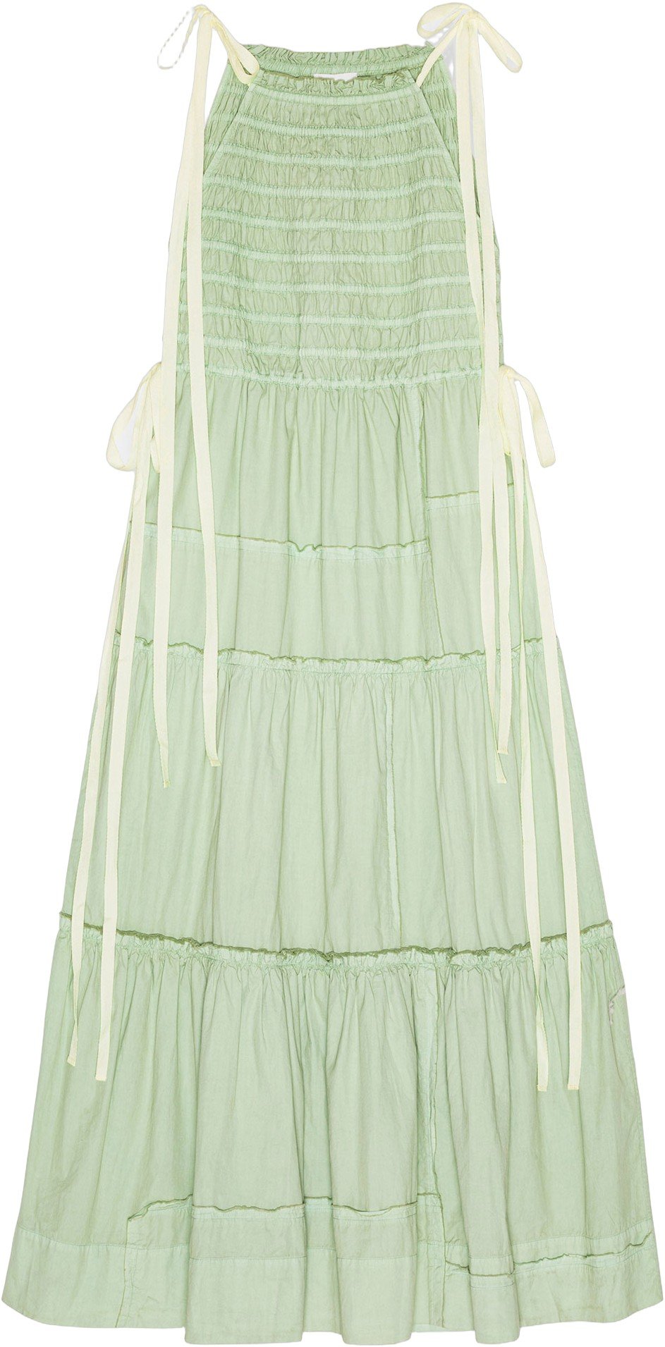 Patchwork Cotton Twill Maxi Smock S