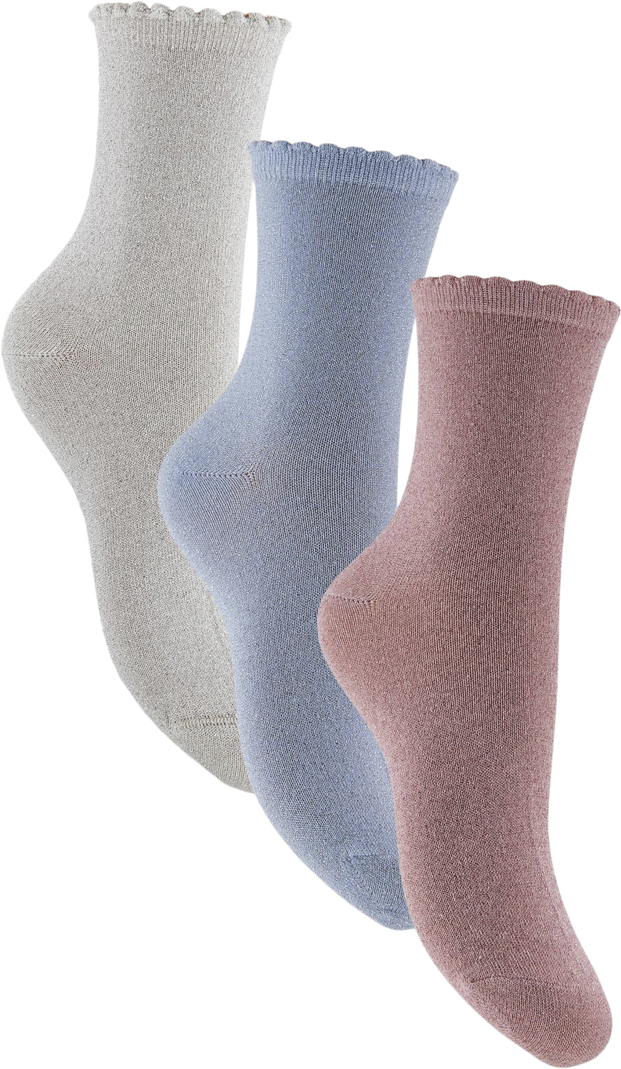 Pcsebby Glitter Long 3pack Socks N