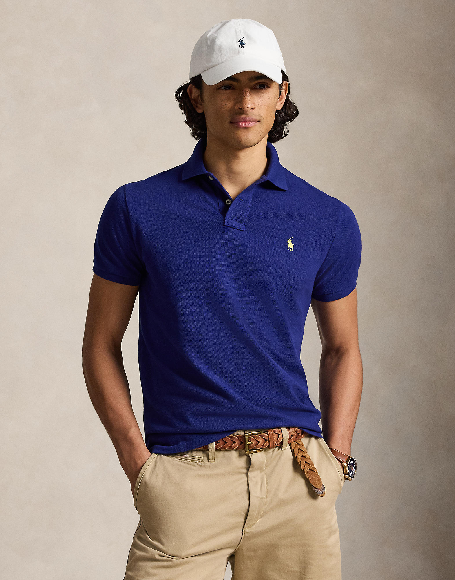 Custom Slim Fit Mesh Polo Shirt