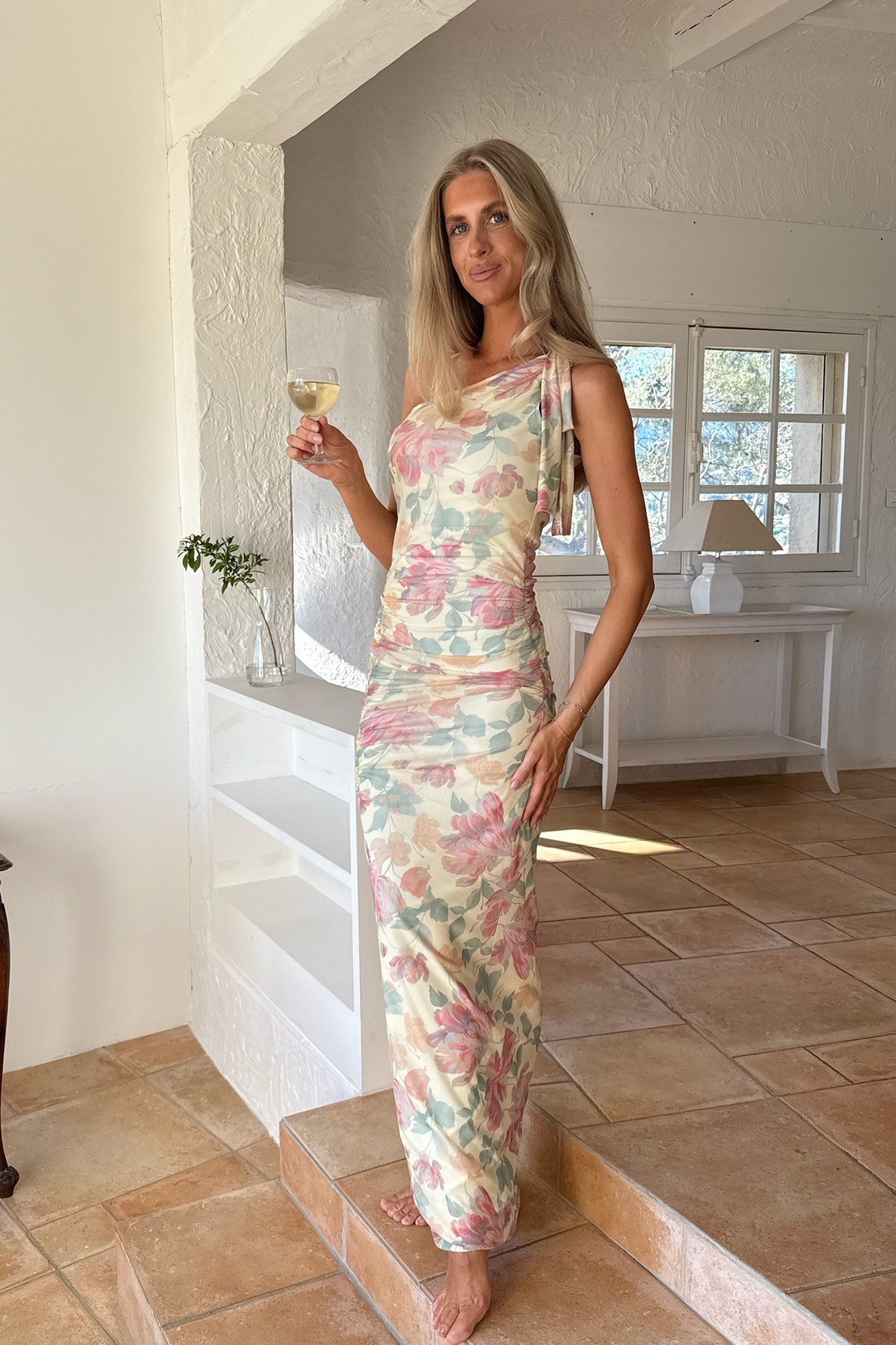 Novaic Mesh Dress Pastel Garden