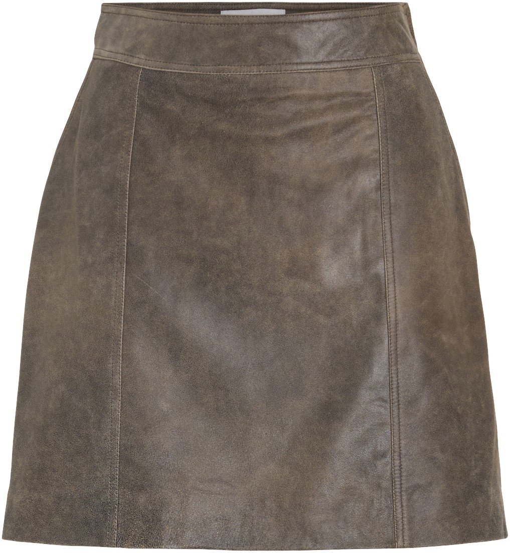 Rounila HW Short Leather Skirt