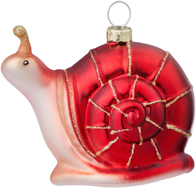 Xmas Ornament Snail Ruby