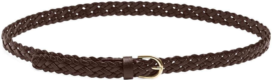Pcavery Leather Braided Slim Belt N