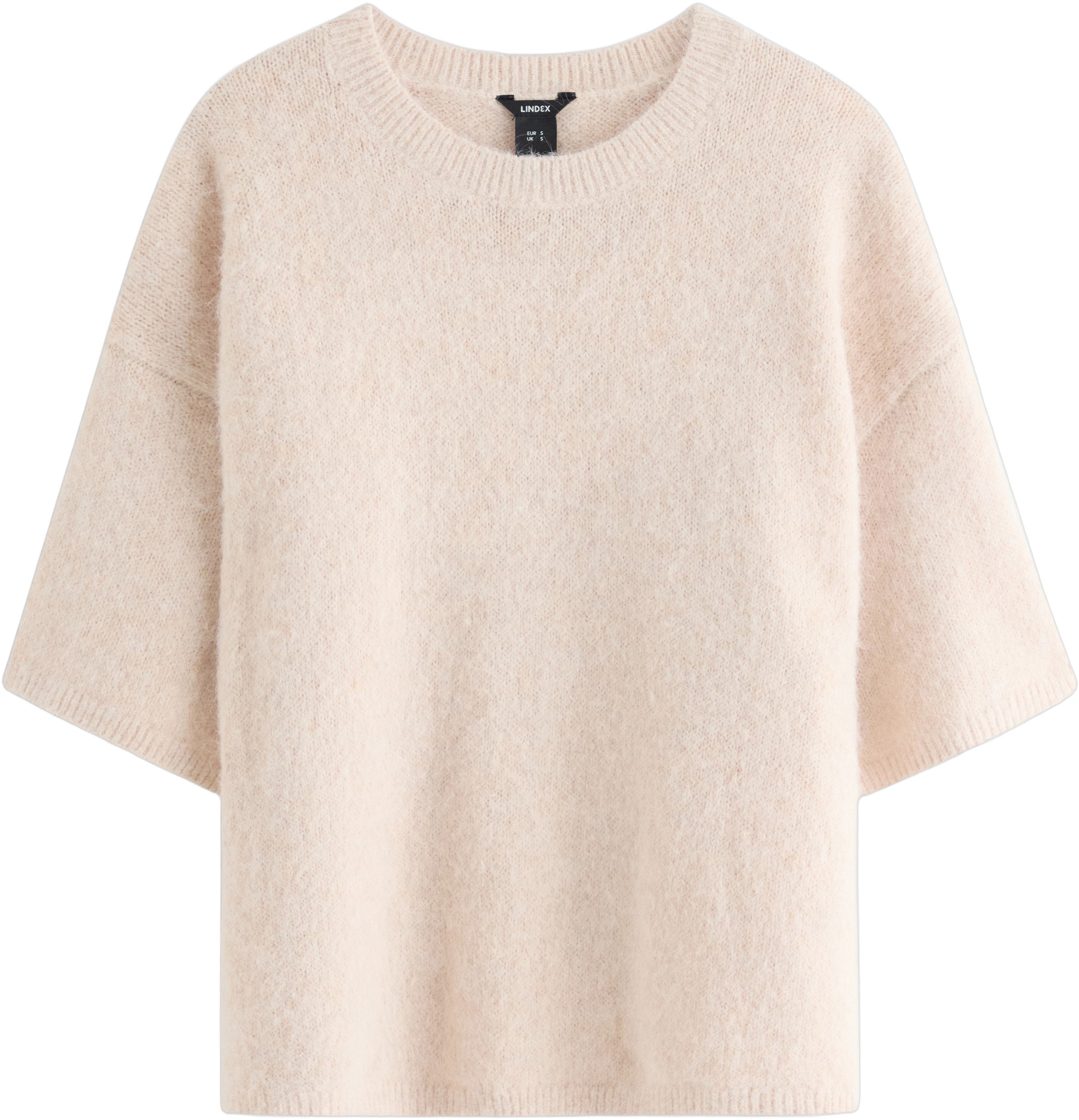 Strikket Trøje med Korte Ærmer og e