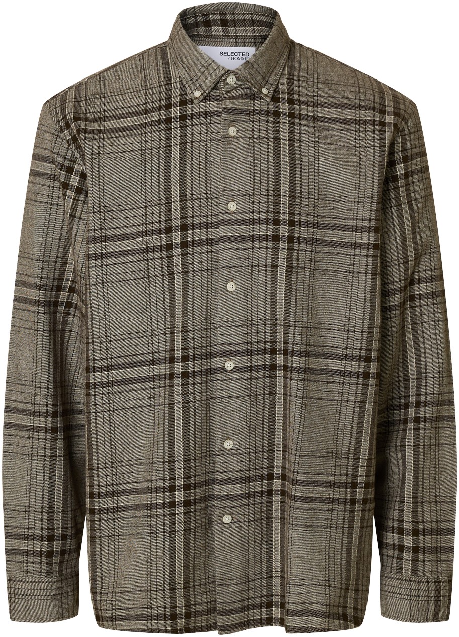Slhregnoah MIX Bdwn LS Shirt Camp