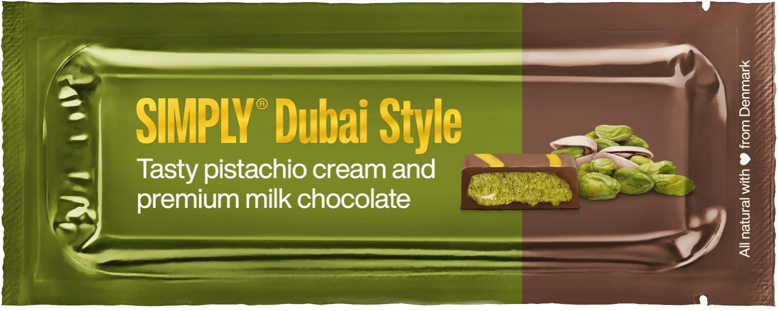 Simply® Pistaciechokolade Bar, Mælk (40g)