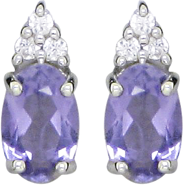 Amethyst Drop Ãrestikker Sølv