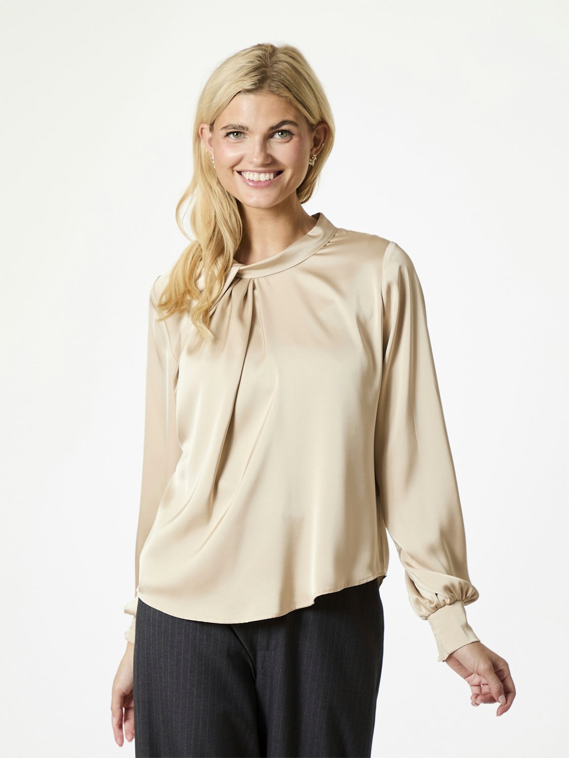 Fairy Drapy Satin Blouse