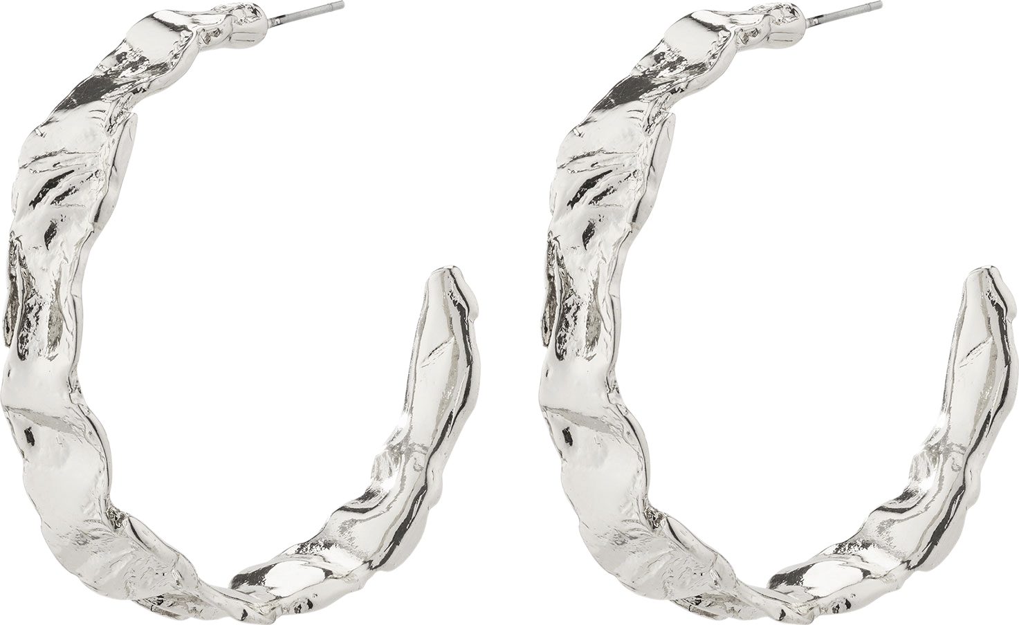 Julita Recycled Semihoop Earrings Silver Plated