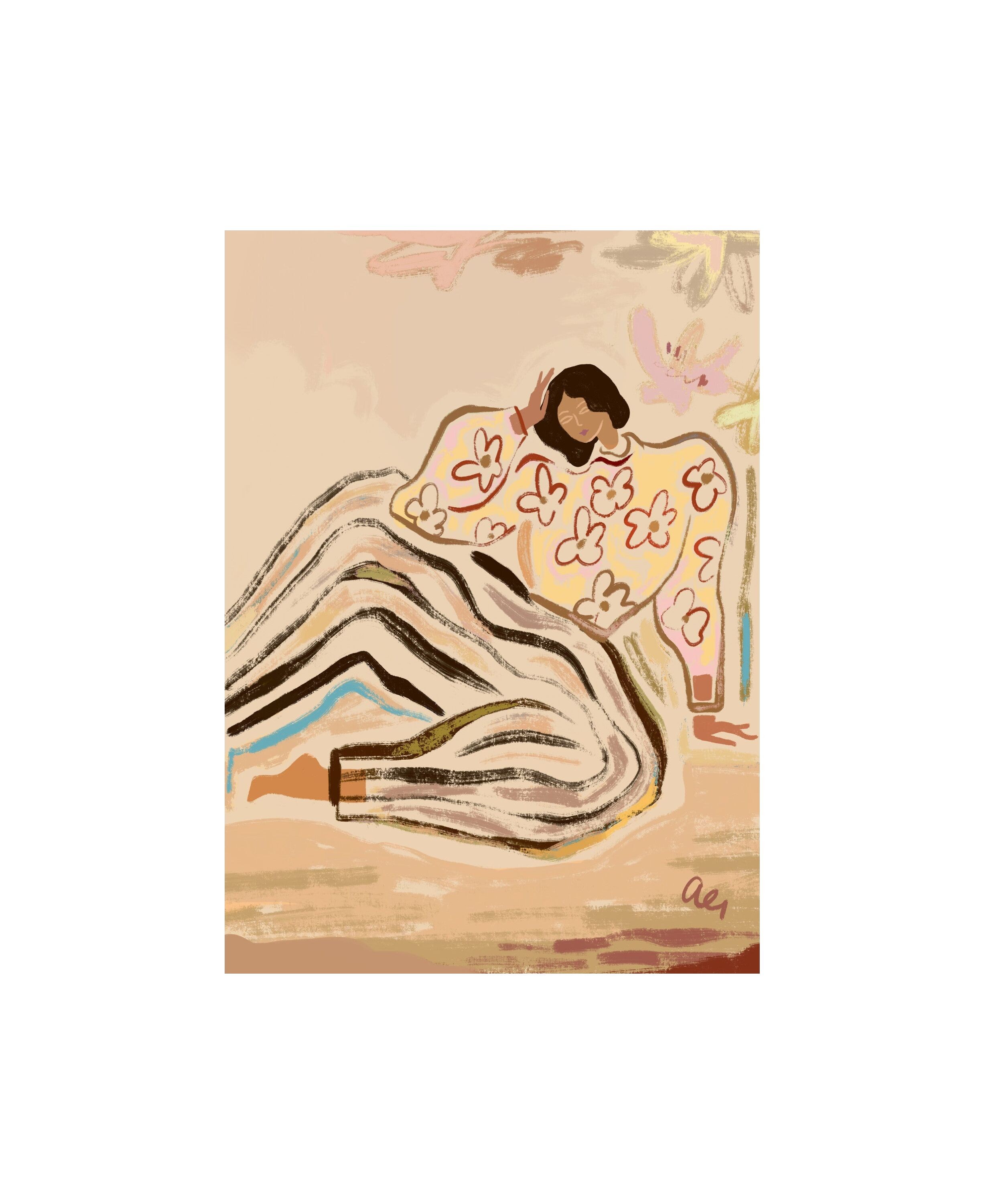 Affordable Art Prints x Arty Guava Another Lazy day