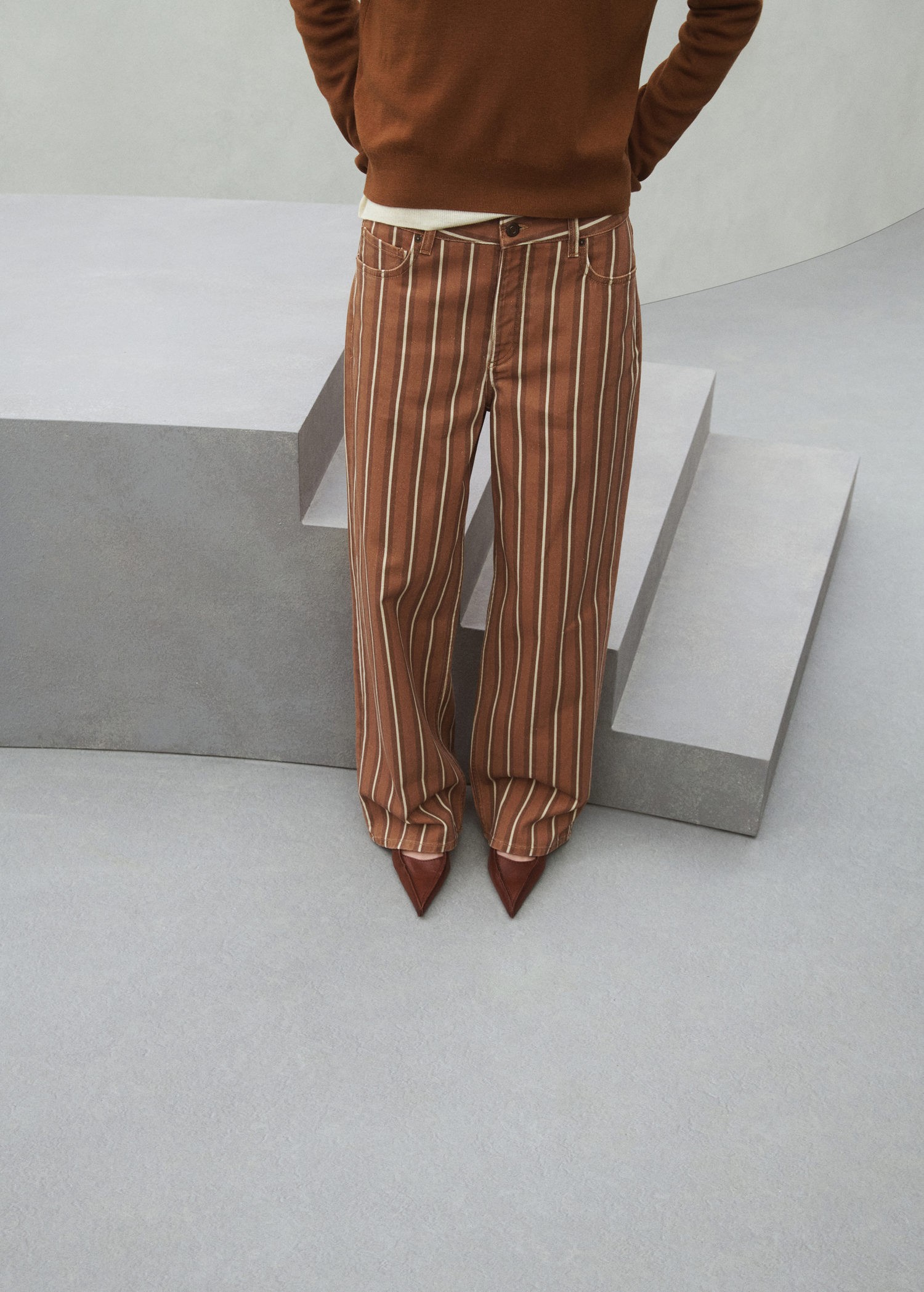 Straight Striped Jeans