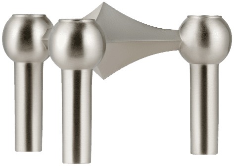 Nagel Candle Holder Brushed Chrome