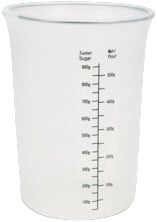Målebæger É 12 cm / H 16,5 cm Transparent Silikone