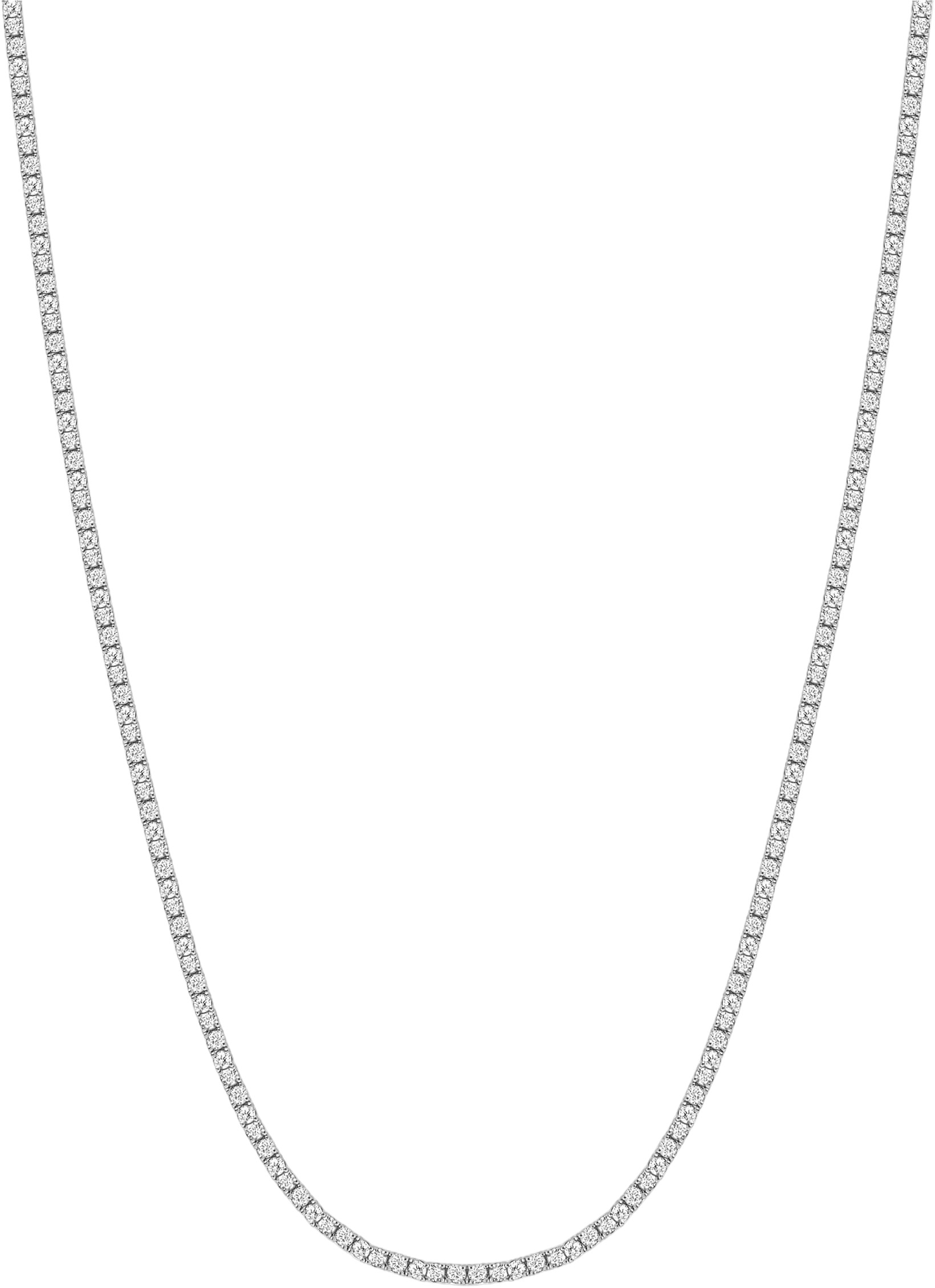 Mini Tennis Necklace in Silver