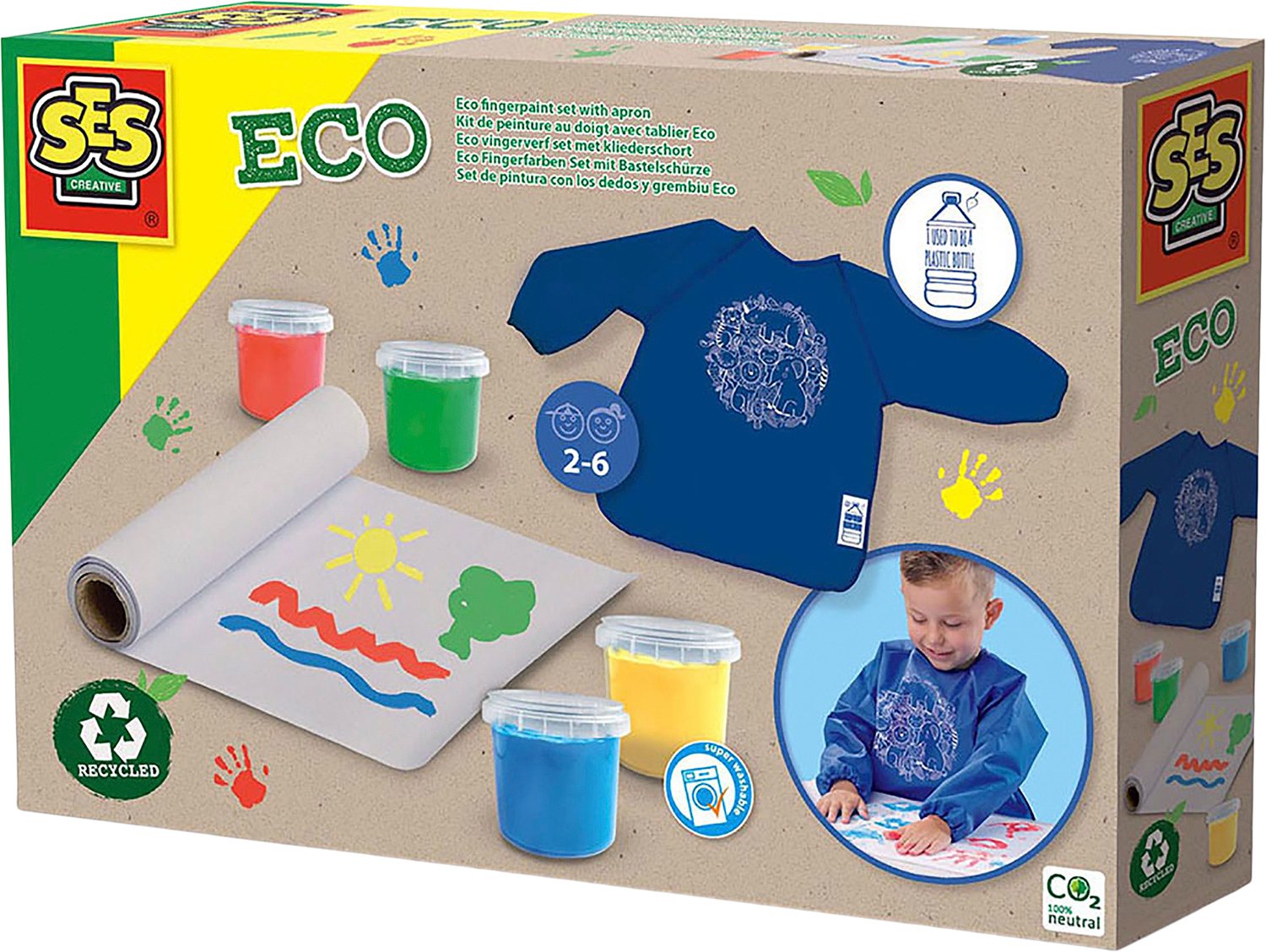 Ses Creative Eco Fingermalingsæt Forklæde