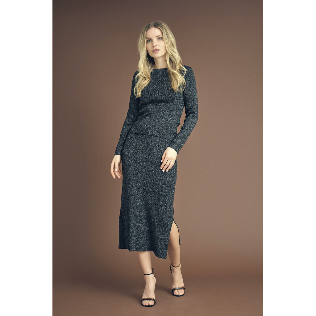 Lana Rib Lurex Blouse