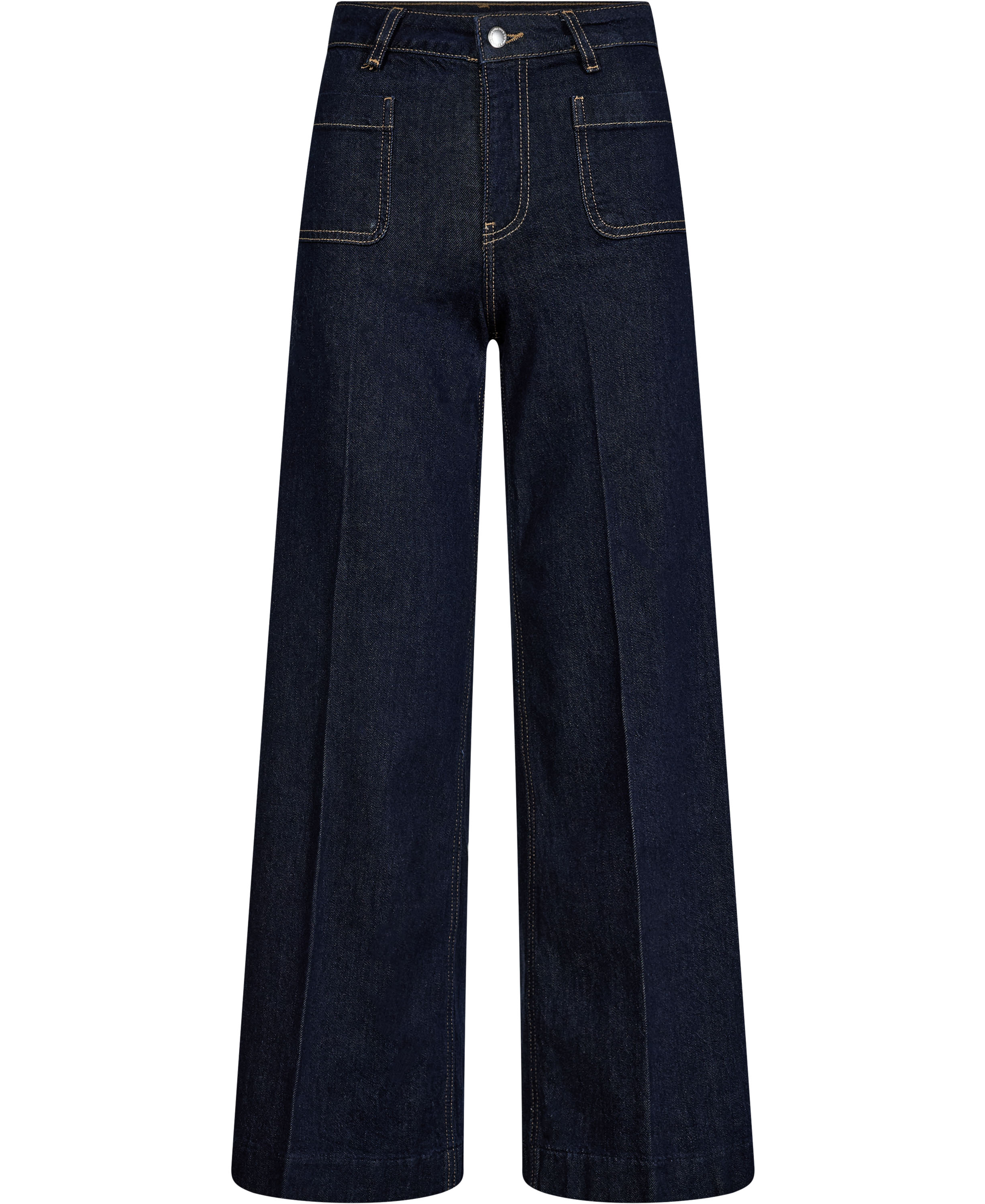 Wideleg Patch Pocket Jeans