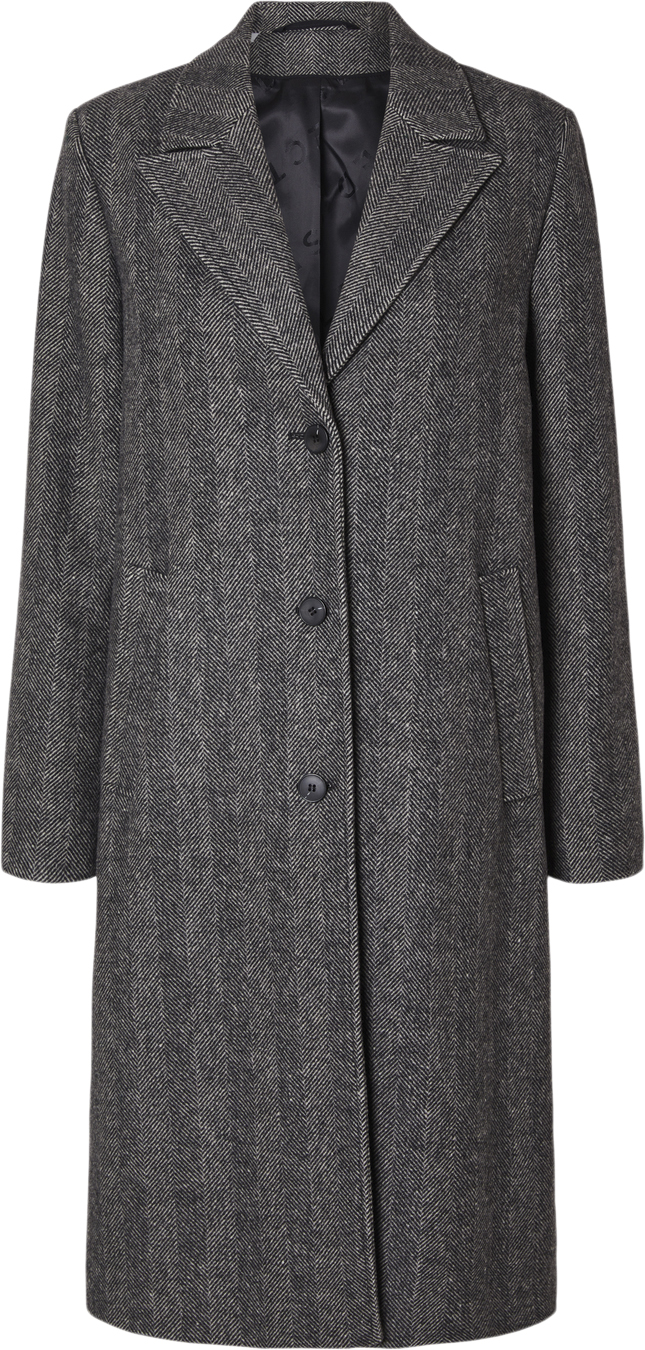 Slfnew Alma Wool Coat Herringbone N