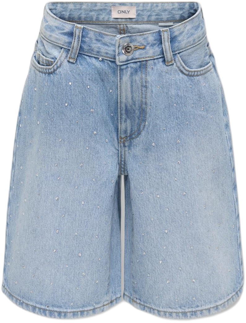 Kogsonny HW Wide Rhinst DNM Shorts