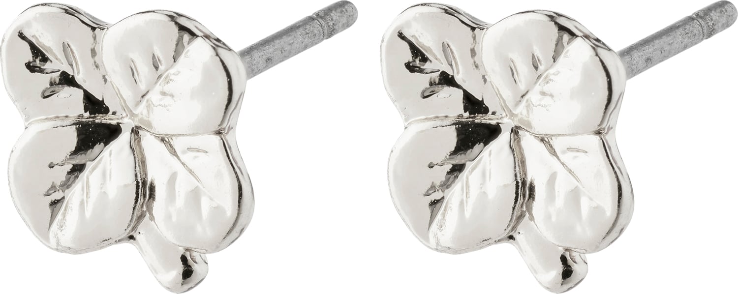 Octavia Recycled Clover Earrings Silverplated