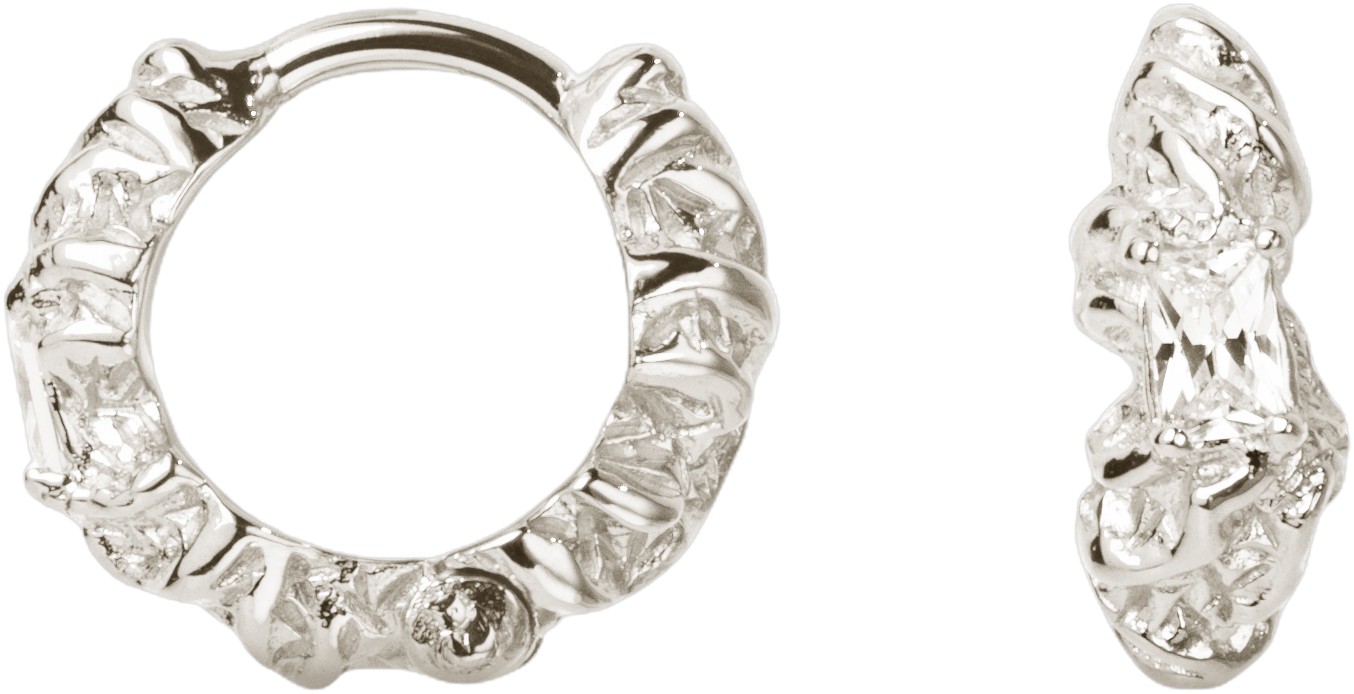 Small Flare Zebra Hoops