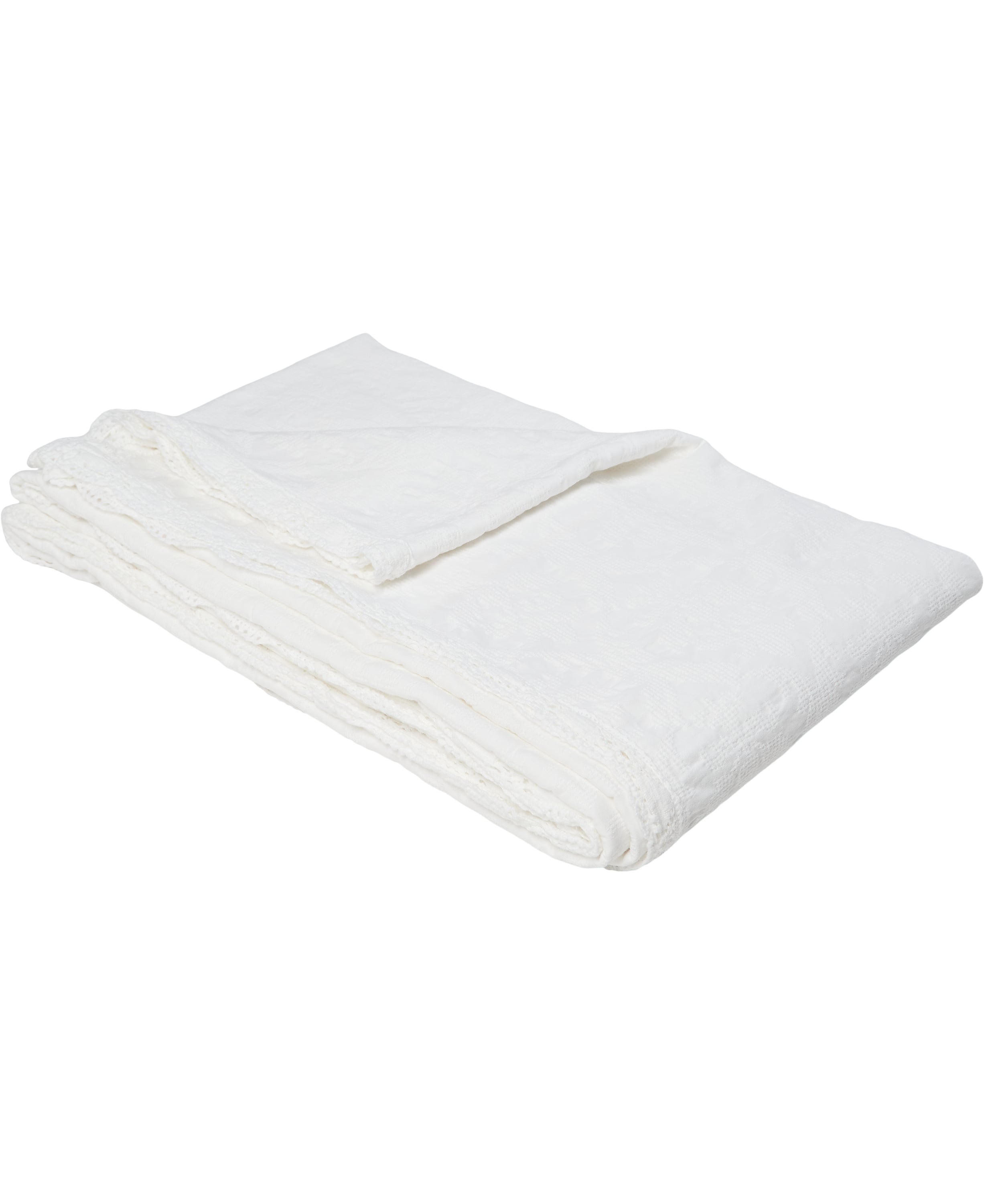 Bedspread 180x260cm W/lace White