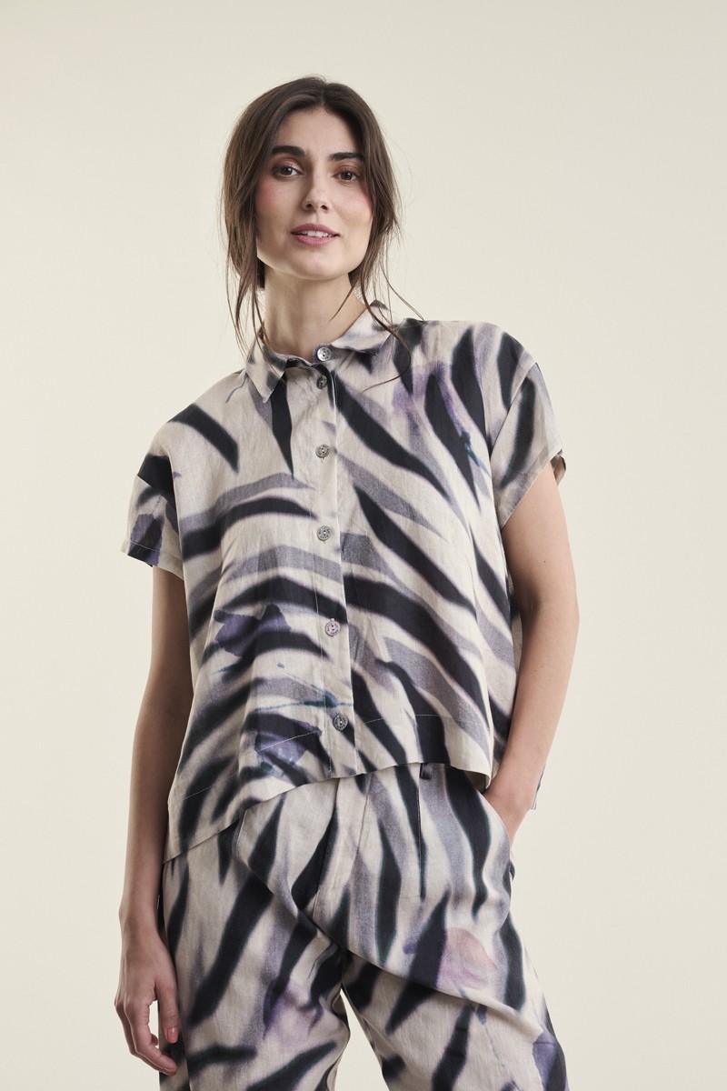 Harukaze Kort Ærmet Skjorte