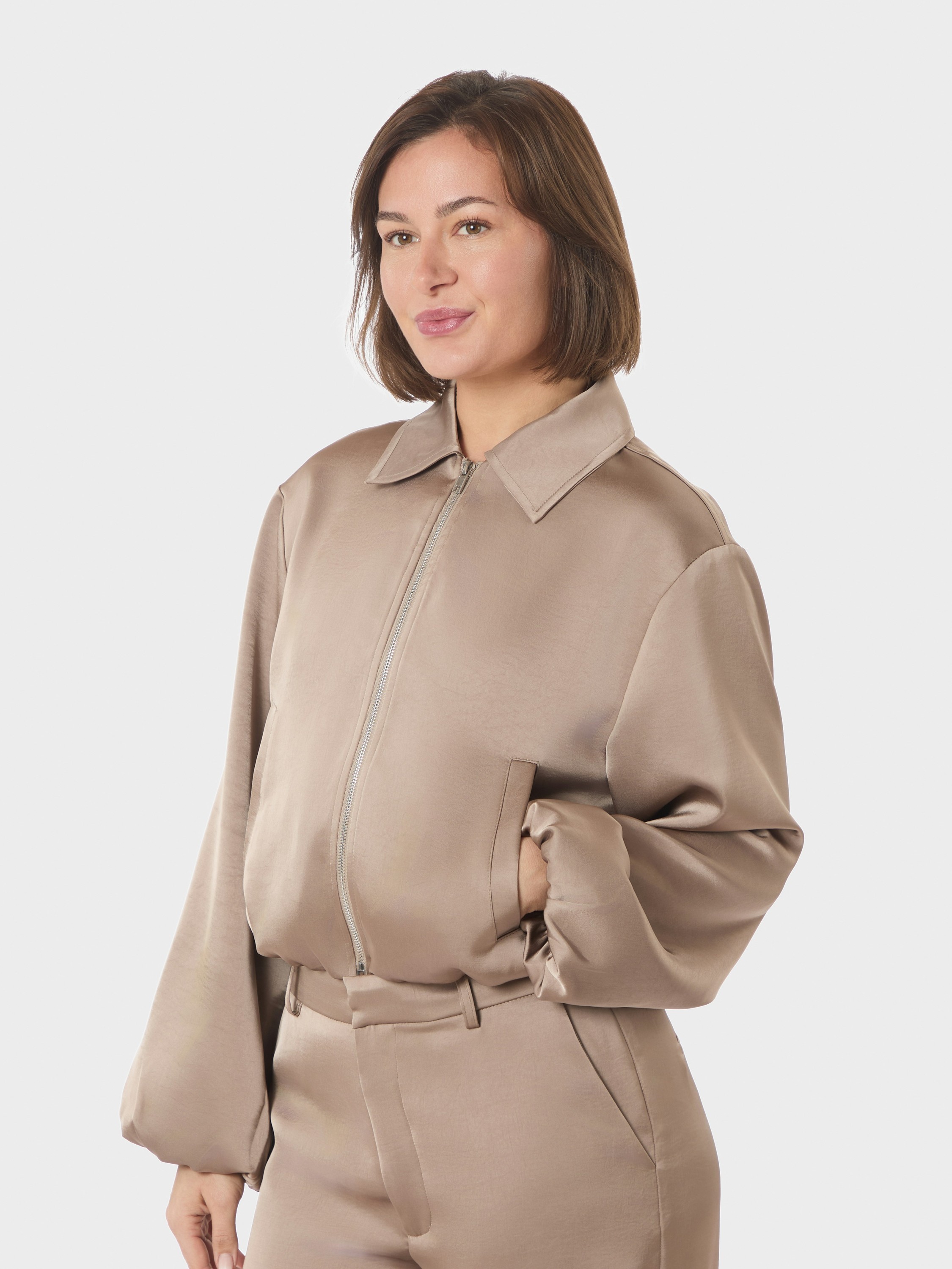 Denielle Heavy Sateen Jacket