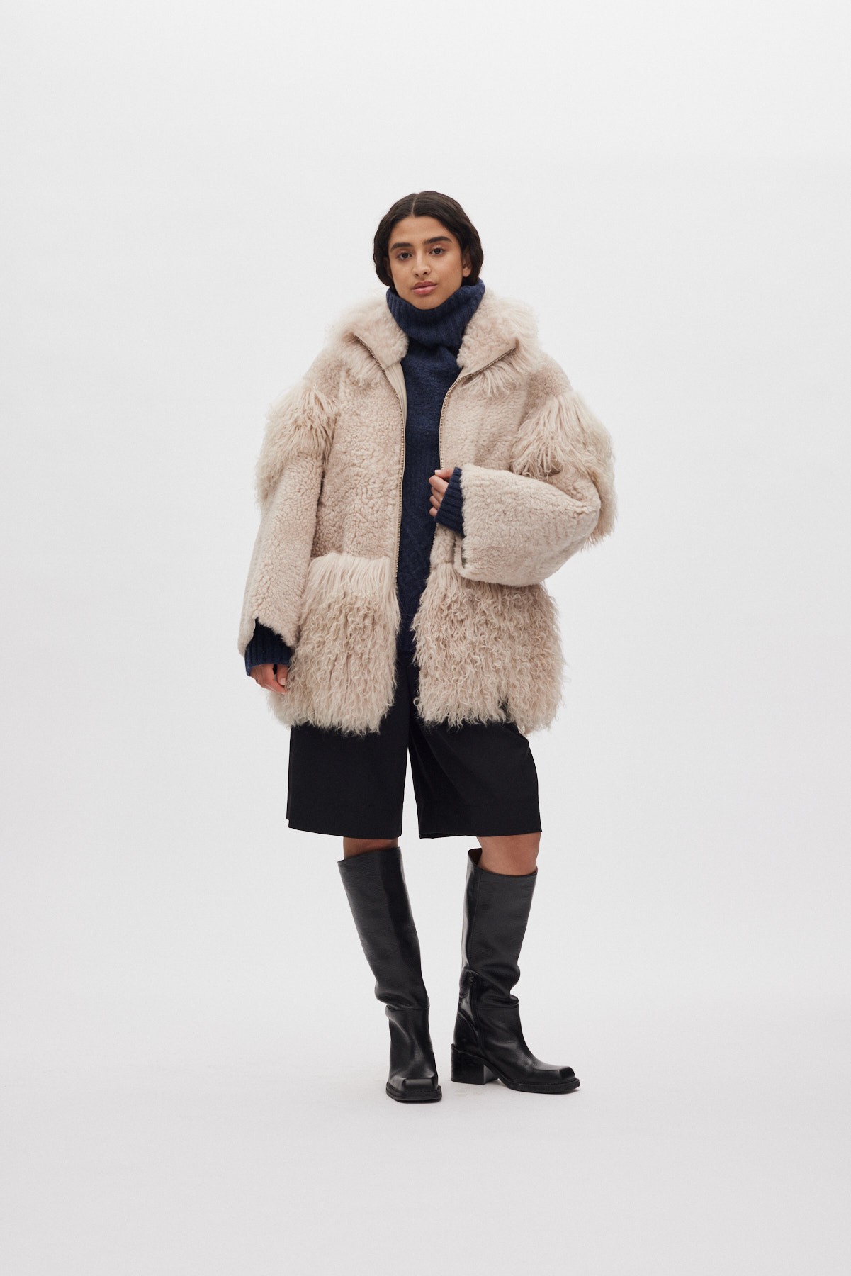 Duo Shearling Jacket Stacia