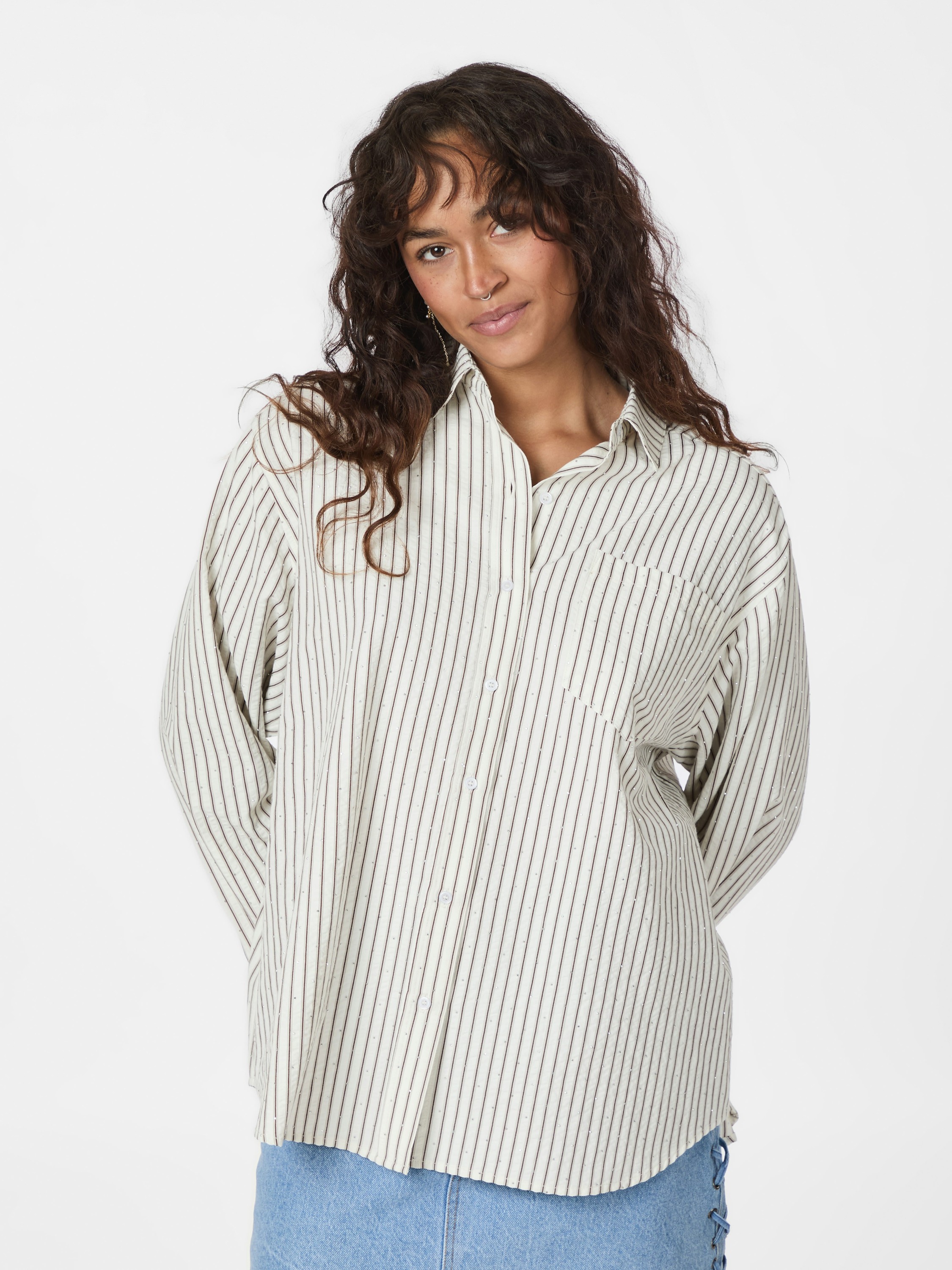 Dalma Crepe Stone Shirt
