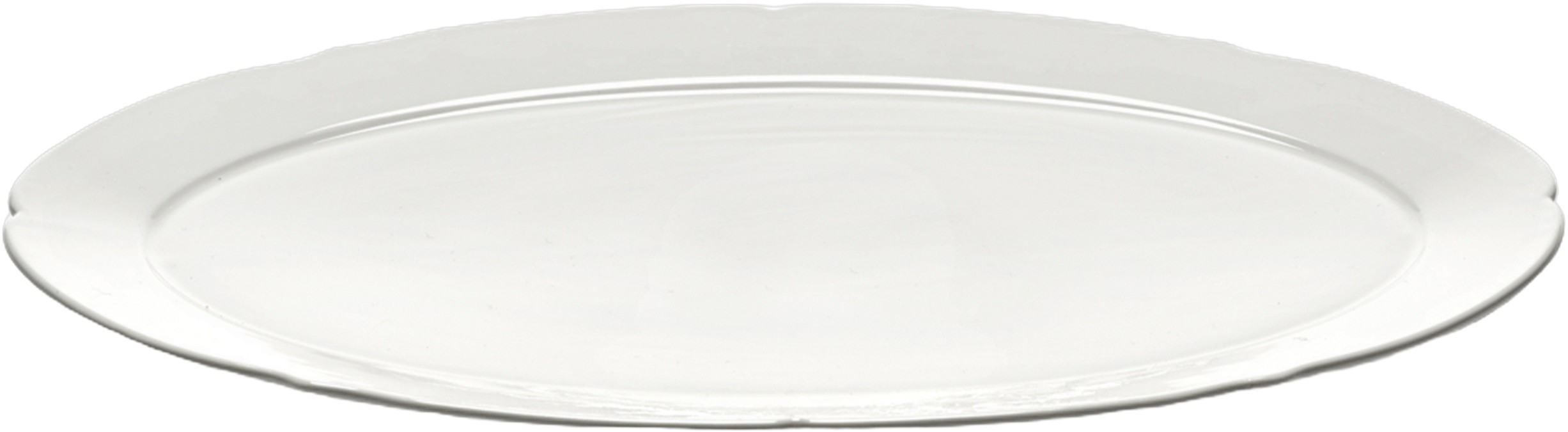 Oval Plate L White Silhouette