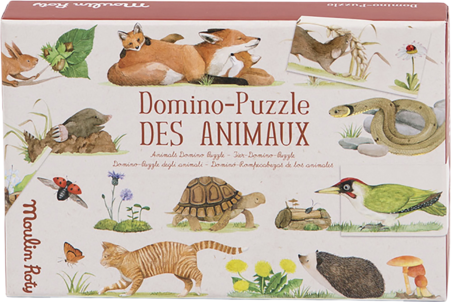 Moulin Roty Spil – Domino Puslespil – Dyr
