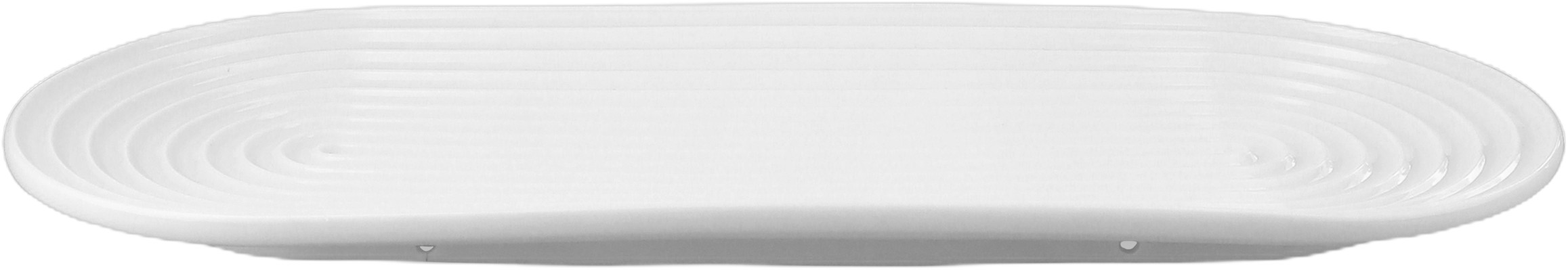 Lyngby Tura Ovalt Serveringsfad 34x14. 5 cm Hvid