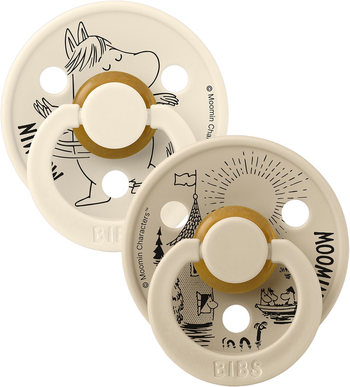 Bibs x Moomins Pacifier Colour Snorkmaiden 2 Pack Latex Size