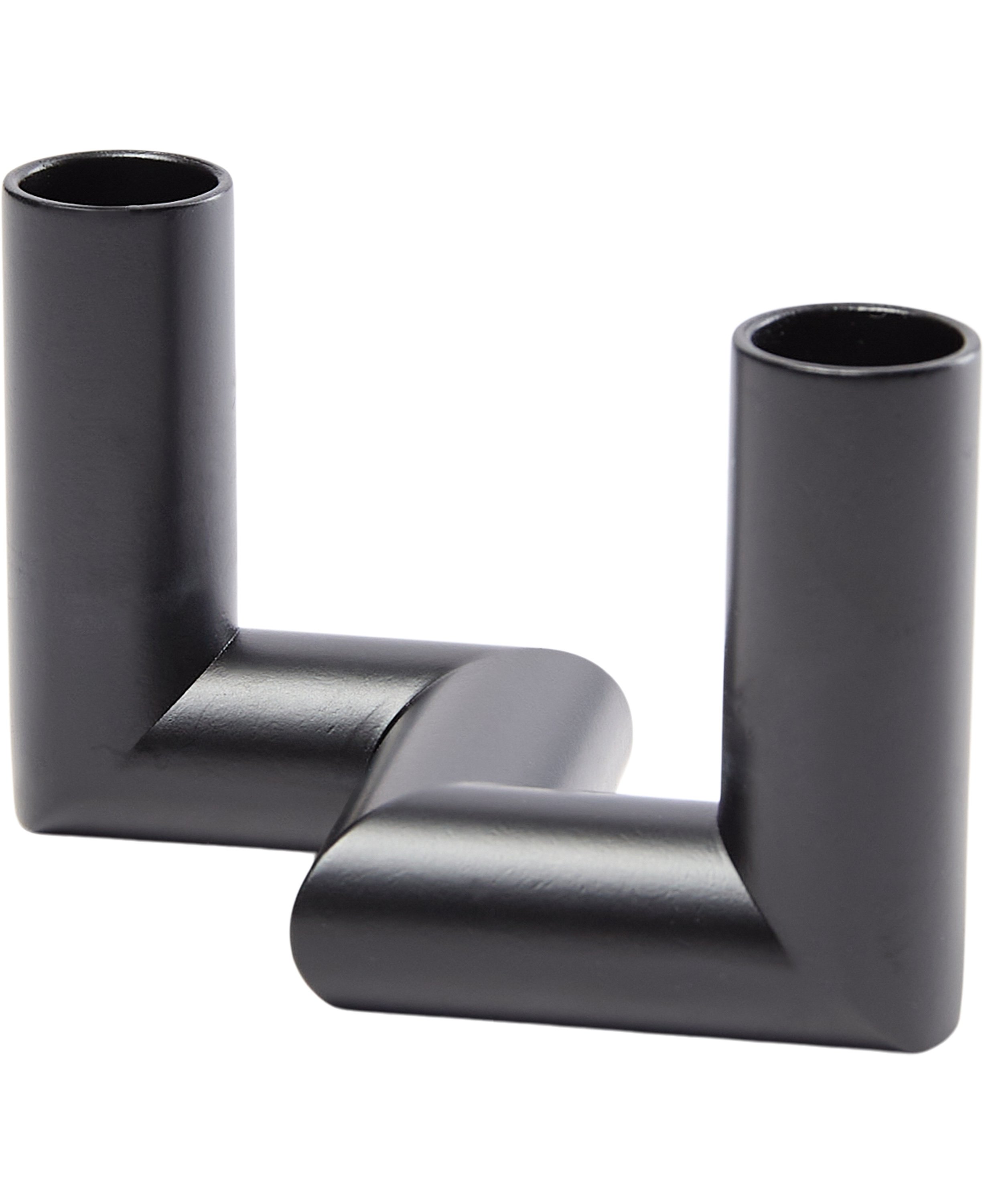Matrix Candle Holder 2'arm Mini Taper - Matte Black - 7,5