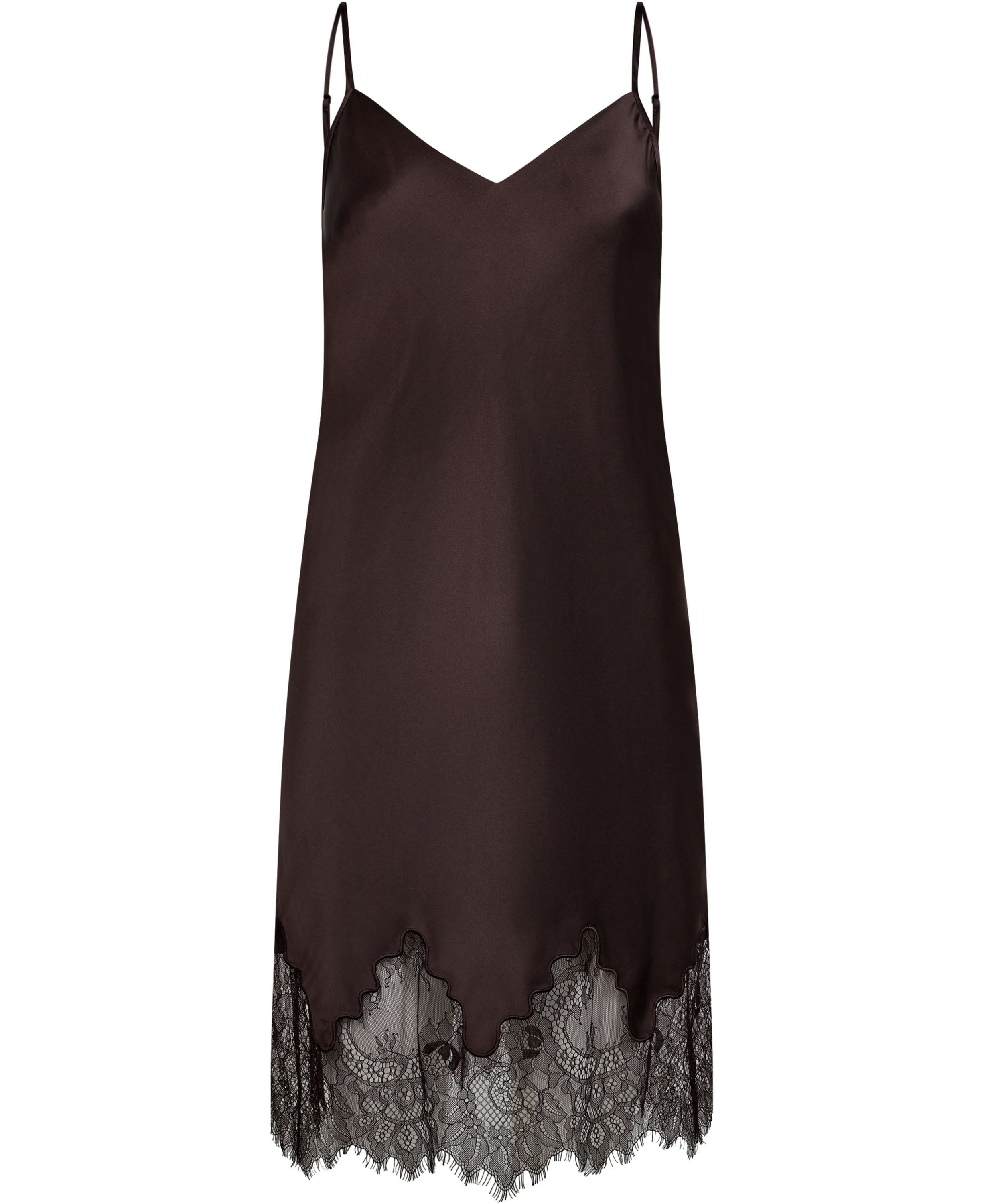 Moon 7 G Slip Dress w. Lace, 100% Silk